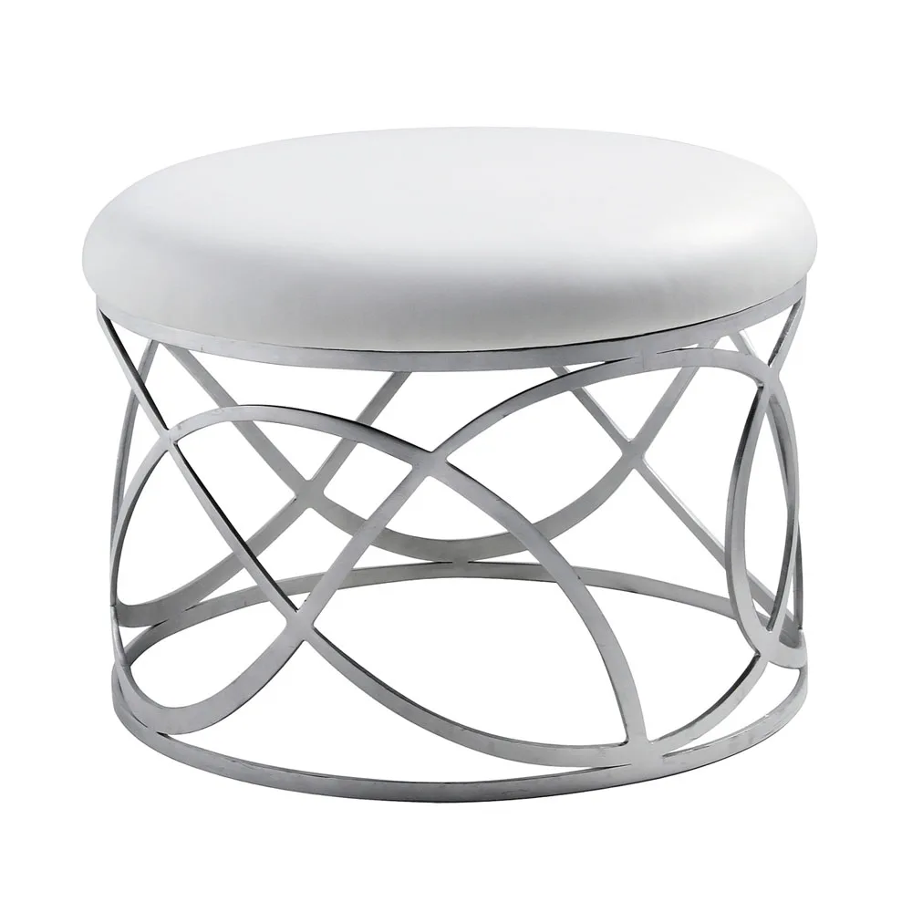 Пуфик пуф табурет poef стул для сидения с круглым стержнем из нержавеющей