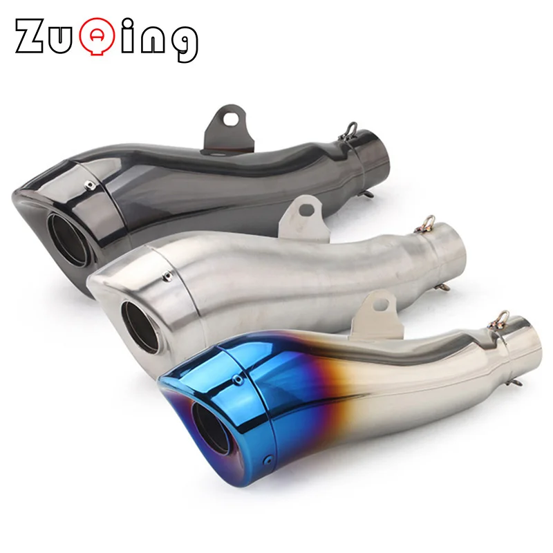 

Motorcycle Universal 36-51mm Dolphin Shape Steel GP Exhaust Muffler Pipe For Honda Yamaha YZF R6 MT09 Cafe Racer Z750