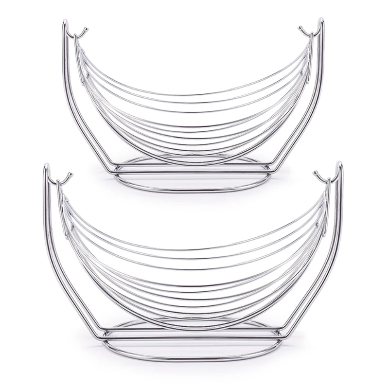 

Metal Swing Fruit Basket Storage Bowl Plate Vegetables Display Stand Rack Kitchen Decoration