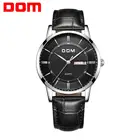 2020 DOM модные кварцевые часы мужские роскошные брендовые водонепроницаемые мужские наручные часы с кожаным ремешком Мужские часы