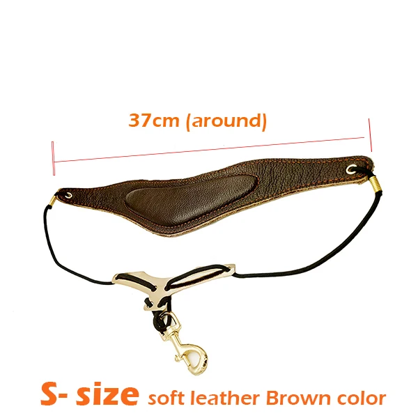 S size soft Brown 1 шт. Птицы дизайн Высокое качество Натуральная кожа тенор сопрано альт саксофон ремень Sax жгут ремень для саксофона - Цвет: S size soft Brown