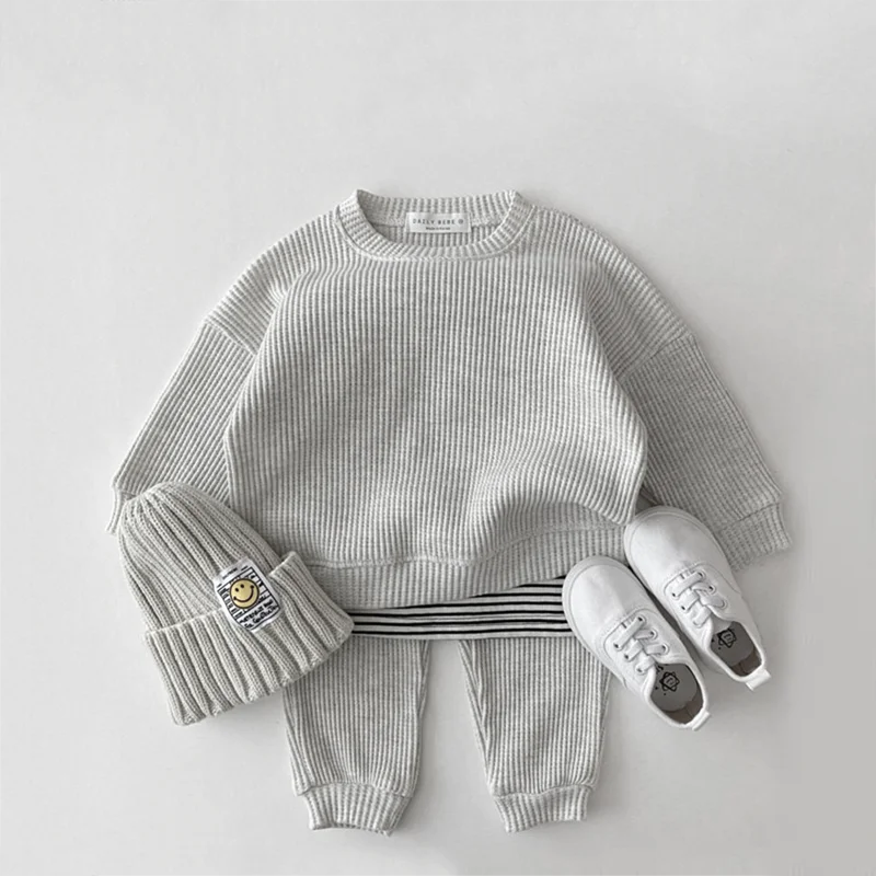 Комплекты хлопковой одежды в Корейском стиле для малышей детский демисезонный
