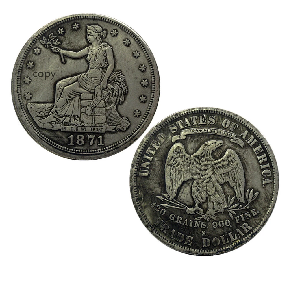 1871 eagle 22 шт. древняя Хобо копия из никеля евро монета сша Морган Статуя Свободы Серебряная монета долларов американский Орел подарки для мужчин Прямая поставка - Цвет: 1871 eagle
