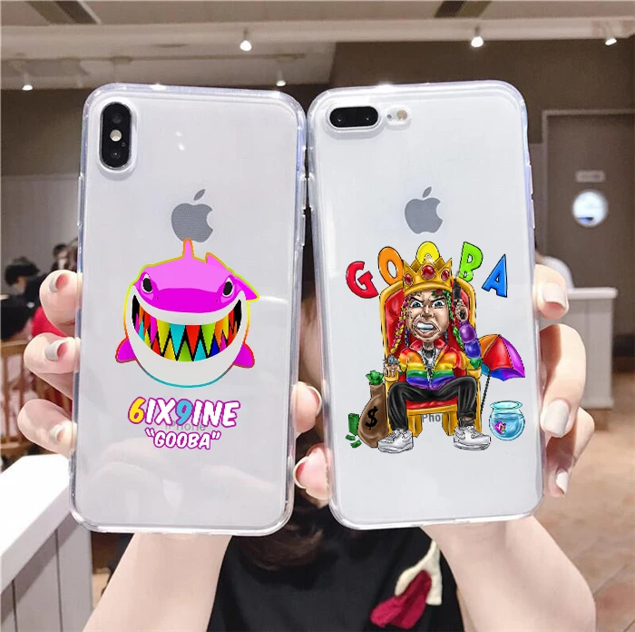 Прозрачный чехол для телефона 6IX9INE GOOBA iphone 6/6s 6plus/6splus 7/8 7plus/8plus X XS XR XSMax 11pro |