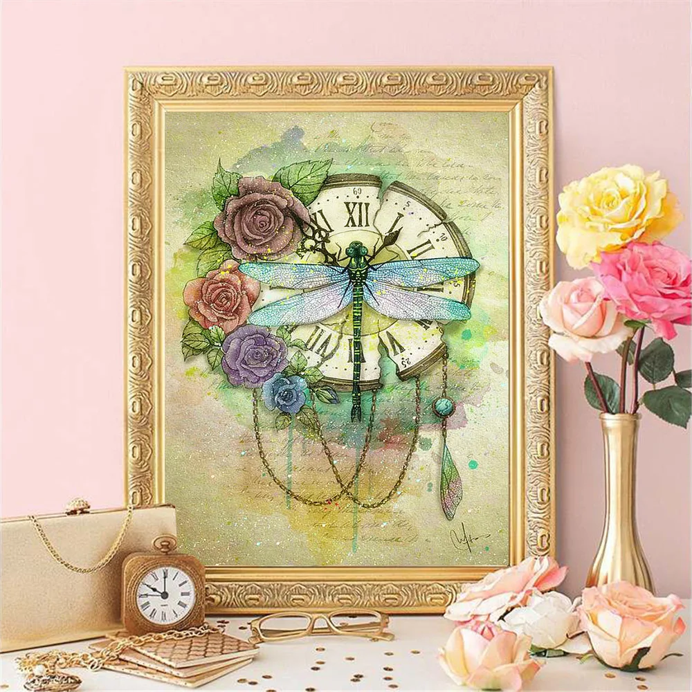 

HUACAN Dragonfly 5d Diamond Painting Kit Full Square Diamond Mosaic Sale Embroidery Cross Stitch Hobbies And Crafts