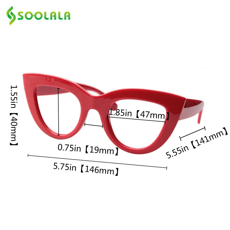 

SOOLALA 2pcs Cat Eye Reading Glasses Women 1.0 1.25 1.75 2.0 2.25 to 4.0 Presbyopia Eyeglasses Frame Wholesale Gafas Presbicia