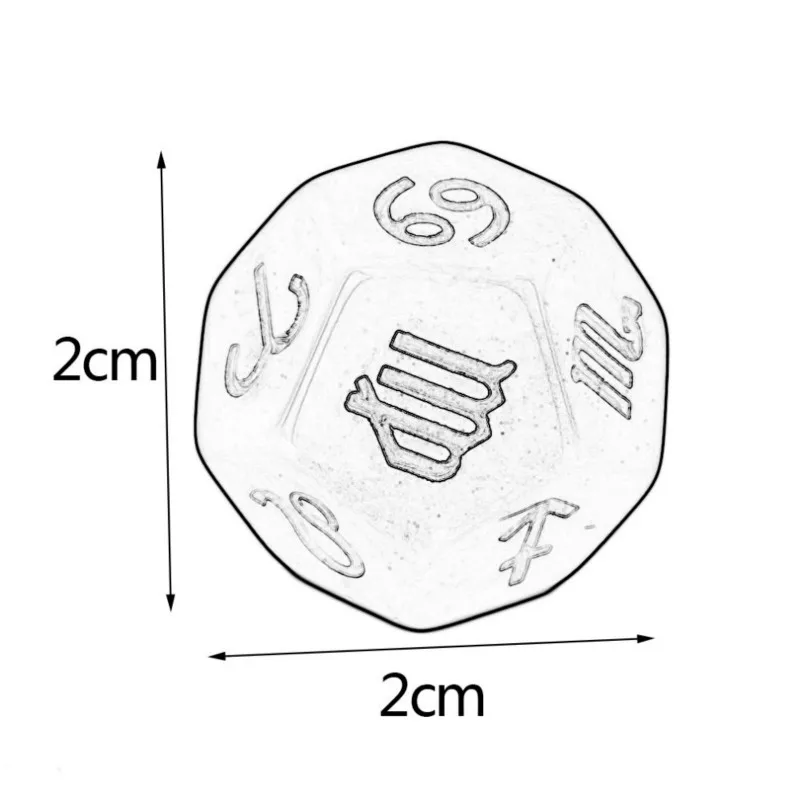 

A Set of Foreign Trade New High-end Astrology Dice 12 Constellation Sieve D12 Game Dice Lucky Dice
