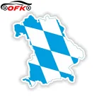 Автомобильная наклейка, Бавария, фристат, карта Баварии, флаг, наклейка, светоотражающие Аксессуары, 14 см * 14,4 см