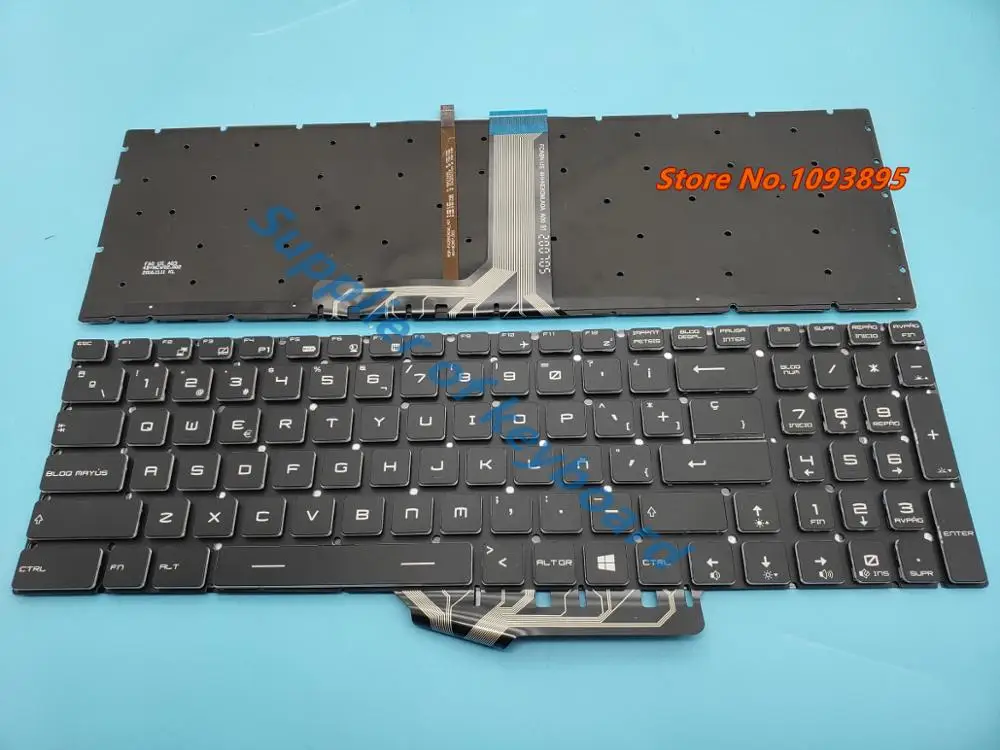 Новая клавиатура с испанской раскладкой для ноутбука MSI Steelseries GP62 6QE GP72 2QE игровая