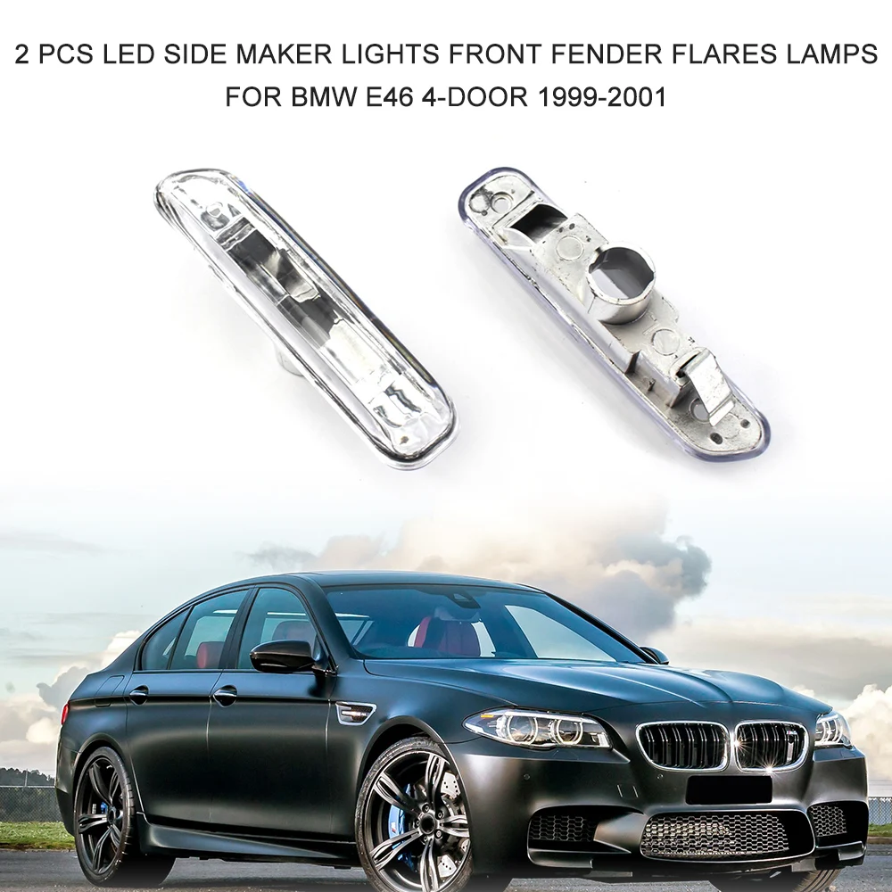 2 предмета светодиодный боковые фонари переднее крыло вспышек лампы Поворотная