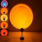 Проекция заката, ночник, USB, радужная атмосфера, светодиодный фон для прямой трансляции, как проектор Галактики, романтический эффект солнца