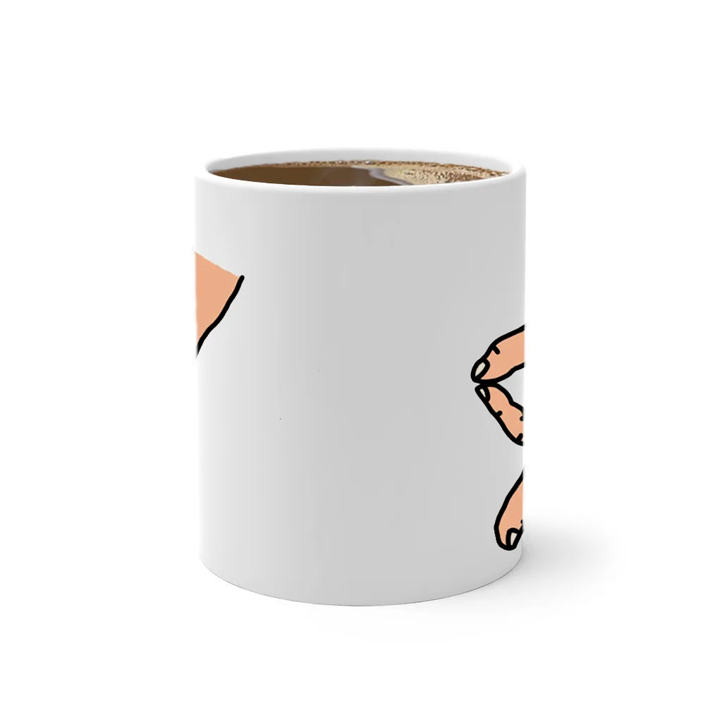 350 мл индивидуальная кофейная чашка с жестом OK Волшебная изменением цвета чайная