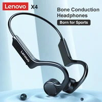 lenovo x4 bone conduction bluetooth earphone sport wireless headphones ipx5 waterproof neckband headphone bluetooth headset fone