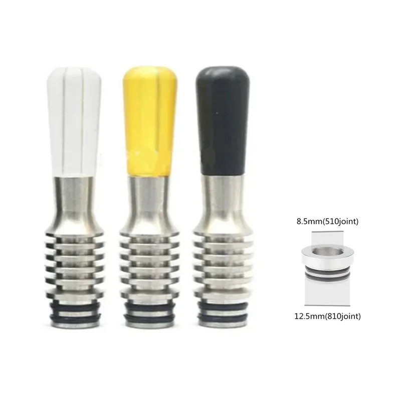 

YUHETEC 510 капельный наконечник MTL SS316, металлический длинный наконечник, защита от ожогов и рассеивания тепла, адаптер от 810 до 510, 1 шт.