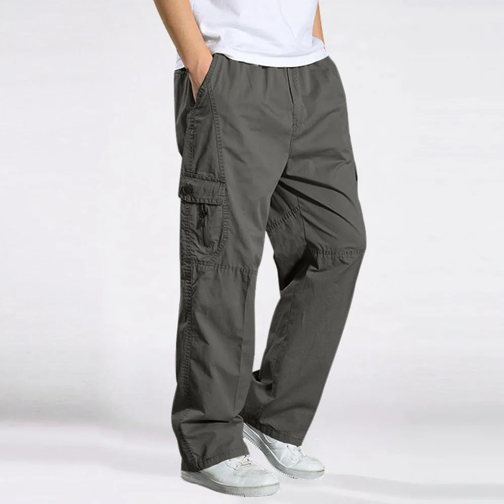 

Summer Autumn Casual Pants Men Cargo Pants Cotton Loose Trousers Mens Pants Overalls Straight Joggers Homme Plus Size 6XL