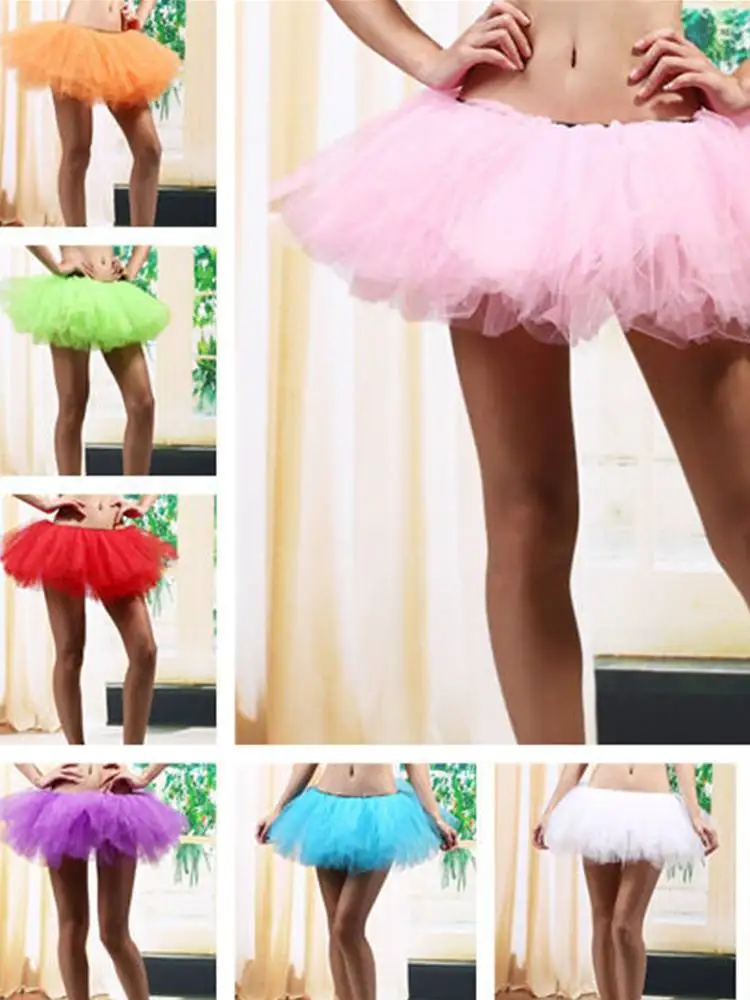 5 слоев взрослых Для женщин органза танцевальная пачка балетная Тюлевая