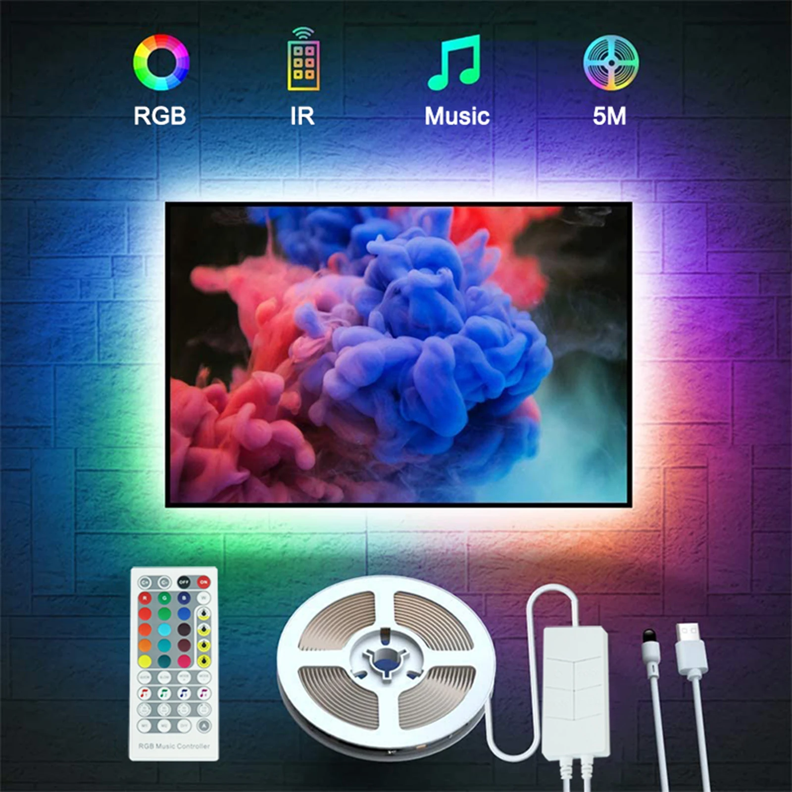 

Strip Light Highlight Lamp Beads Decorate Single Panel Interior Decorations Home Room Decor APP-control 1200mcd Party Led Ribbon