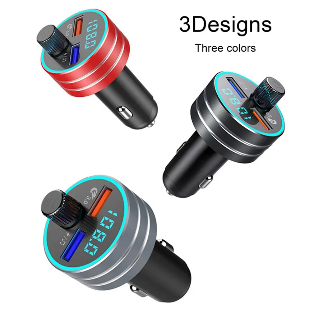 USB Car Charger Quick Charge 3.0 Dual Mobile Phone With Wireless 5.0 FM Transmitter HandFree MP3 Player | Автомобили и мотоциклы