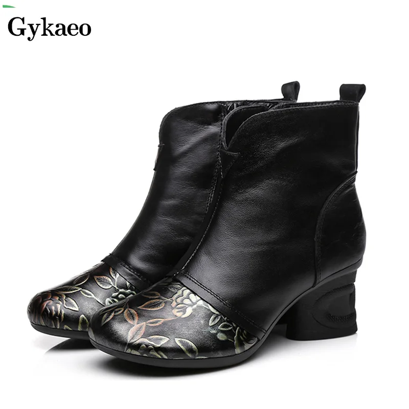 Gykaeo/брендовые зимние женские короткие плюшевые ботинки цвет черный красный