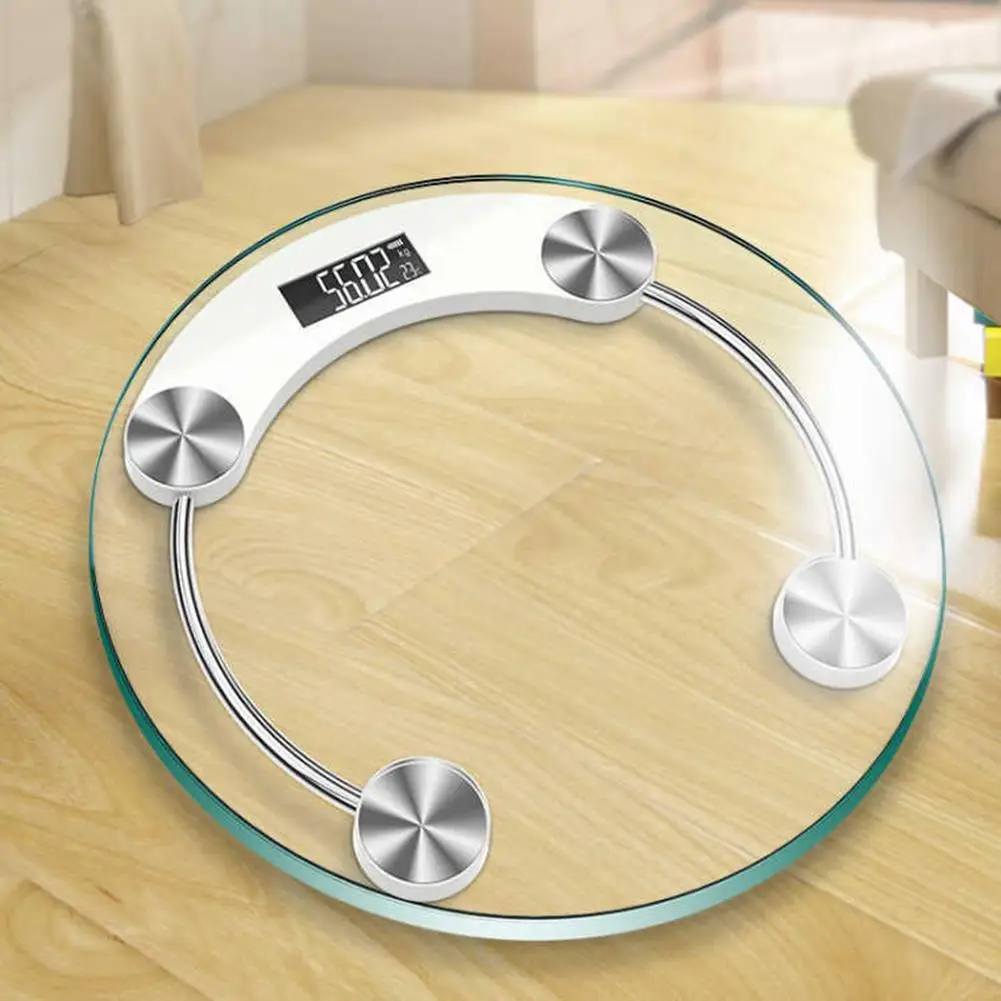 Электронные цифровые весы из закаленного стекла 180 кг для ванной тренажерного