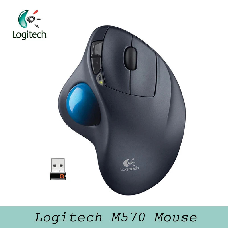Мышь Logitech M570 с беспроводным оптическим трекболом 2 4G эргономичная мышь