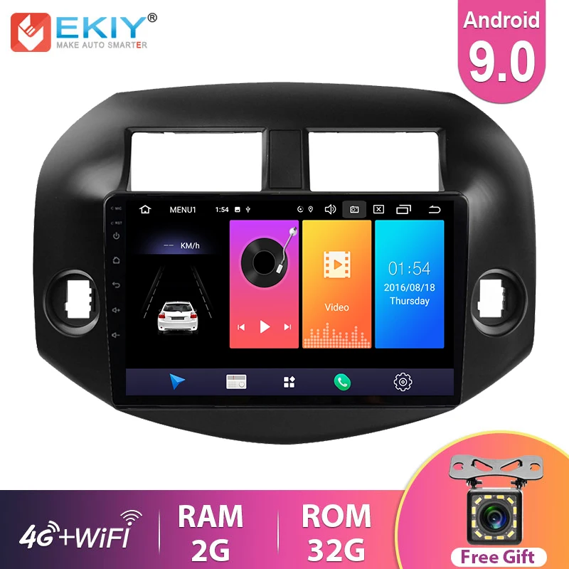 EKIY 10 1 ''IPS Android автомобильный мультимедийный Авто Радио стерео для Toyota RAV4 2007 2012