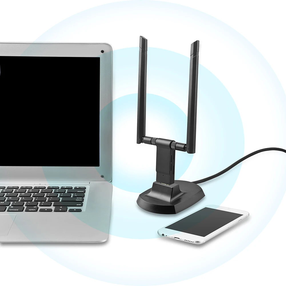 Wireless Accessories Transmitter 2.4G 5G 1200Mpbs Antenna Wifi Dongle USB3.0 Receiver Adapter Network Cards High Speed Computer |