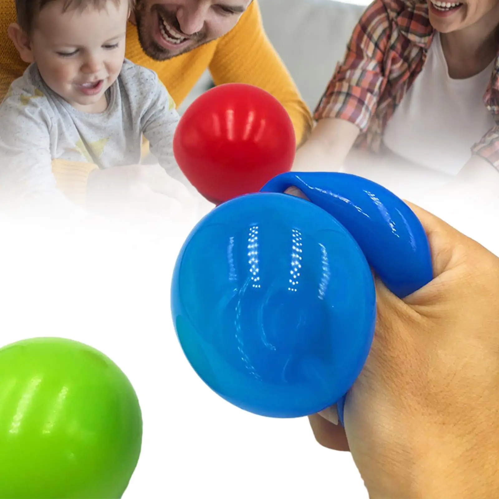 

Glow in The Dark Luminescent Stress Relief Sticky Ceiling Ball Interaction Toy