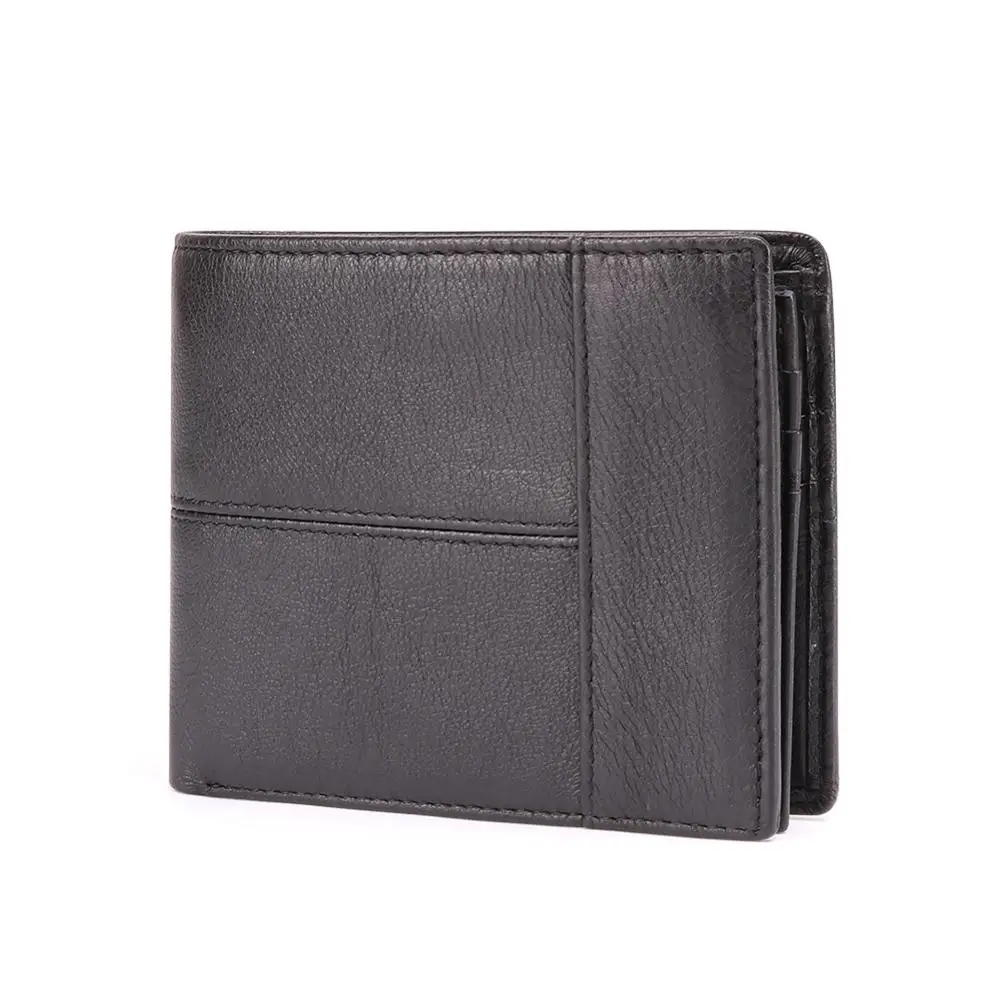 Мужской кошелек из натуральной кожи короткий бумажник маленькие кошельки для
