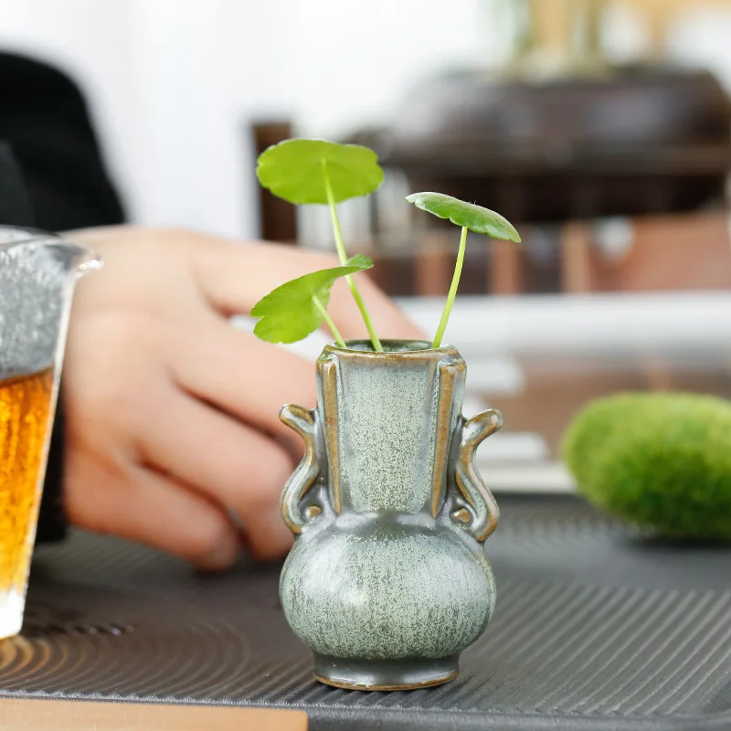 

Retro Hydroponic Vase, Mini Ceramic Small Vase Flower Arrangement