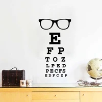 glasses eye chart optical wall sticker eye doctor optometry hipster eyewear specs frames glass wall decal vinyl window c10 08