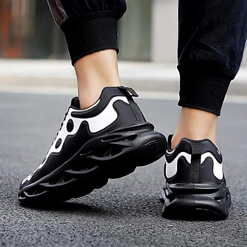 

2021 Running Shoes for Men Blade Running Shoes Shockproof Lace-up Sports Shoes High Quality Comfortable Mens Jogging Sneakers