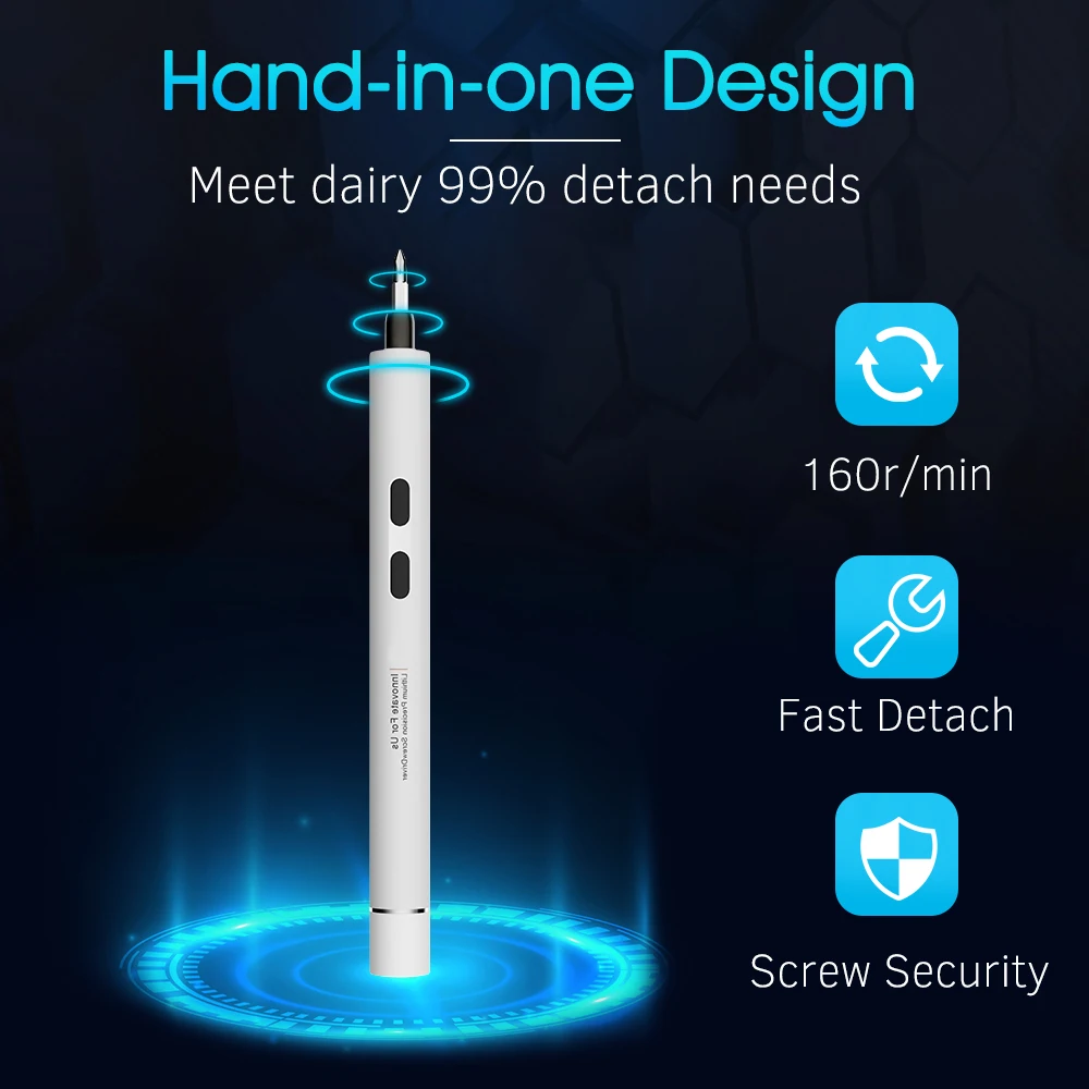 

Electric Screwdriver Portable Cordless Magnetic Screw Driver Hand Screwdriver Bit Set For Laptop PC Cellphone Repair Power Tools