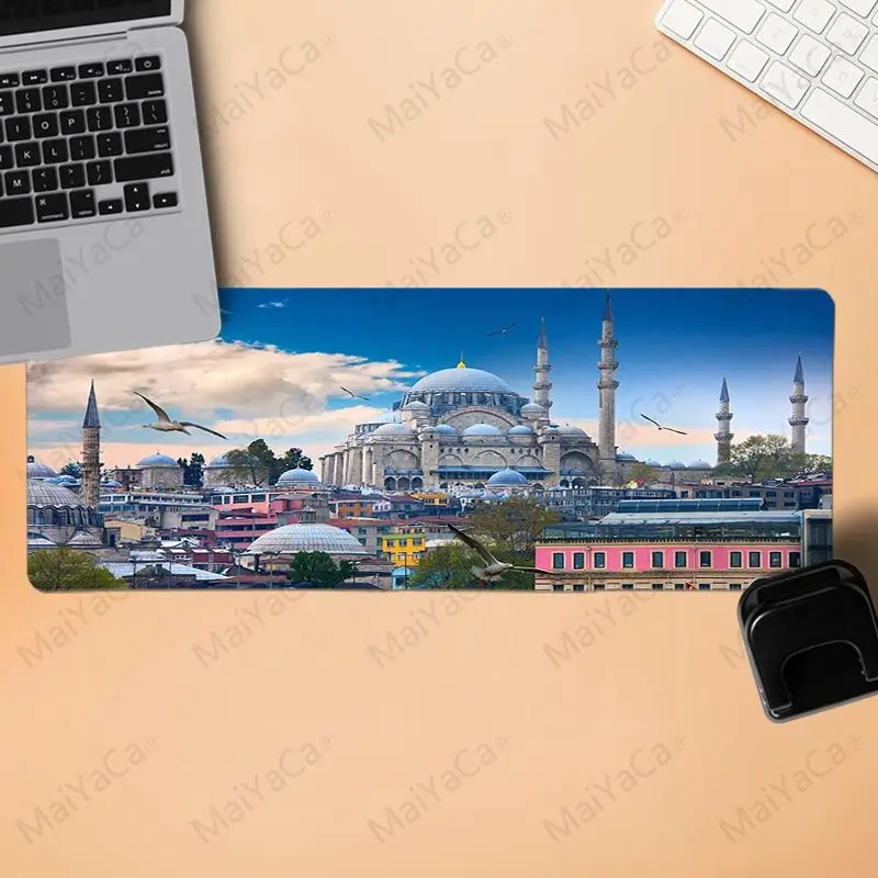 

MaiYaCa Cool New Turkey Istanbul Sceneary Building Gaming Mouse Pad Large Mouse Pad Gamer Big Mouse Mat Computer Mousepad Rubber