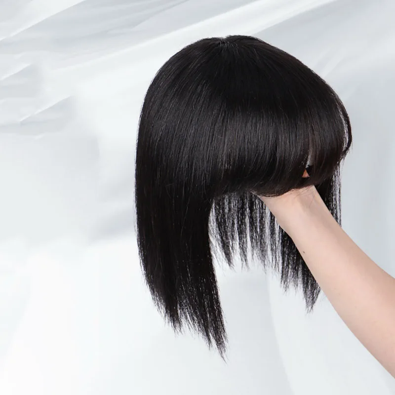 Термостойкие синтетические накладные волосы черного и коричневого цвета прямые