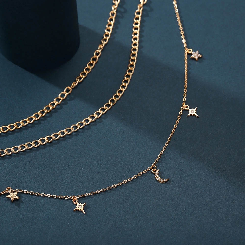 Женское многослойное ожерелье-чокер IF ME винтажное ожерелье золотого цвета с