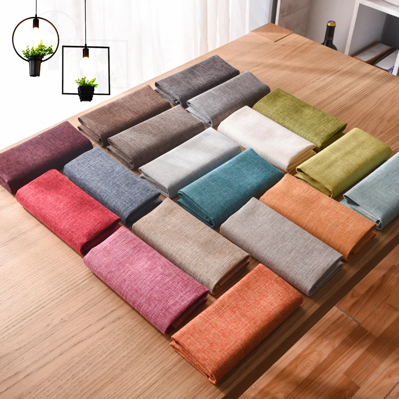 Обивочные Ткани добротная однотонная ткань для дивана из льна тканевый материал