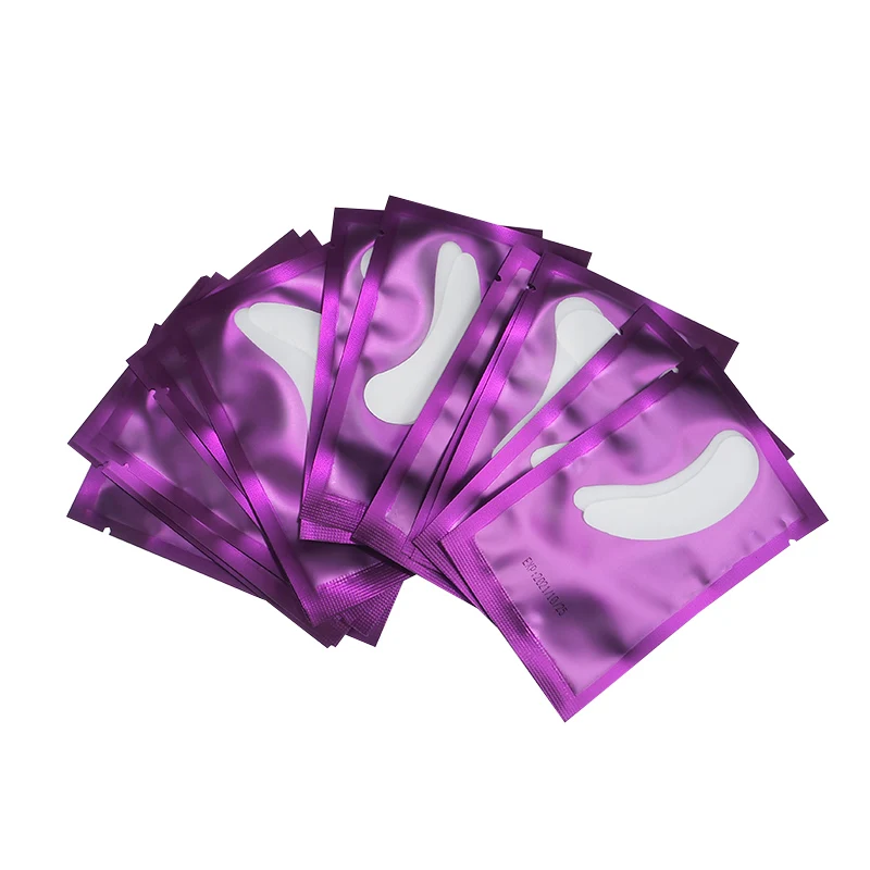 purple Новинка, 50 пар бумажных пластырей, накладки для ресниц под глазами, бумажные накладки для наращивания ресниц, накладки для глаз, наклейки, обертывания, инструменты для макияжа - Цвет: purple