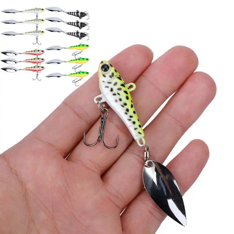 3 шт искусственные рыболовные приманки с блестками вращающийся Алюминий жесткие