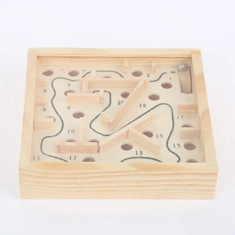 Маленький забавный креативный детский деревянный лабиринт с одной рукой Eduactional