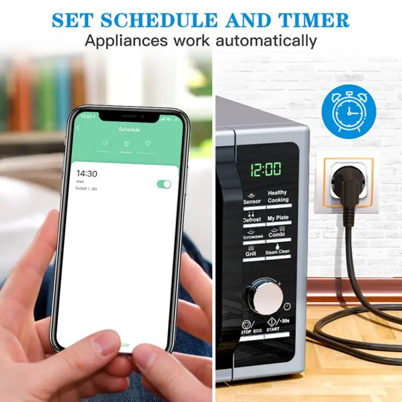 Brazil Smart Socket WIFi Plug With Tuya SmartLife Power Timer Voice Control 16A Surge protector Work For Alexa Google Home | Электроника