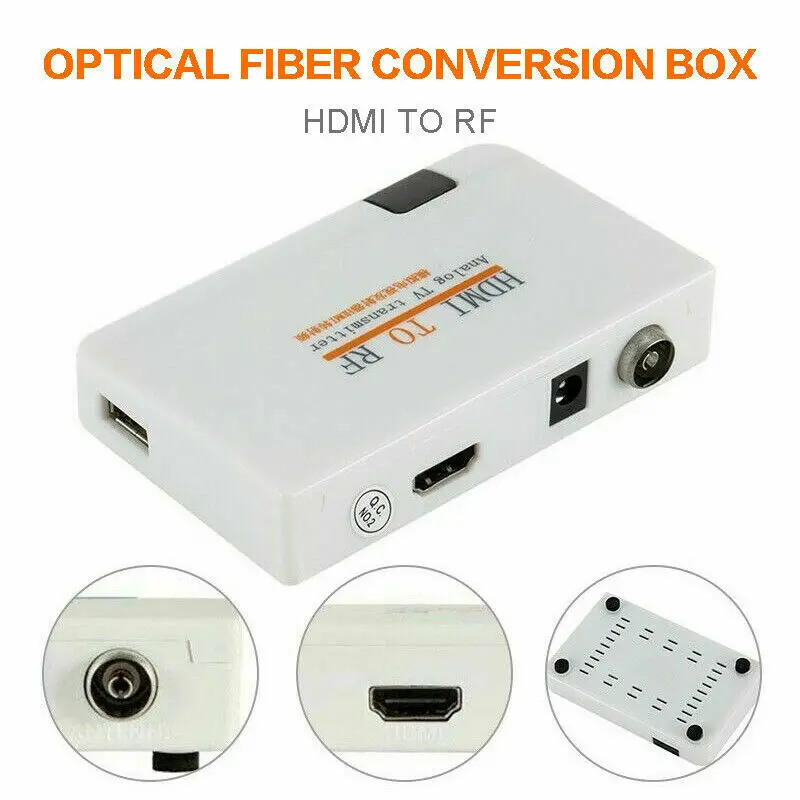 HDMI к RF коаксиальный конвертер коробка с дистанционным управлением коаксиальному
