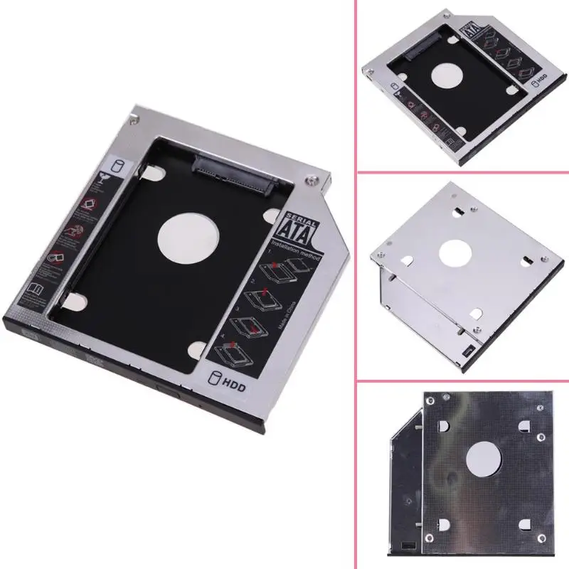 2,5 ''9,5 мм Универсальный SATA 2nd HDD SSD карман для жесткого диска для CD/DVD-ROM Оптический отсек жесткий диск с отверткой