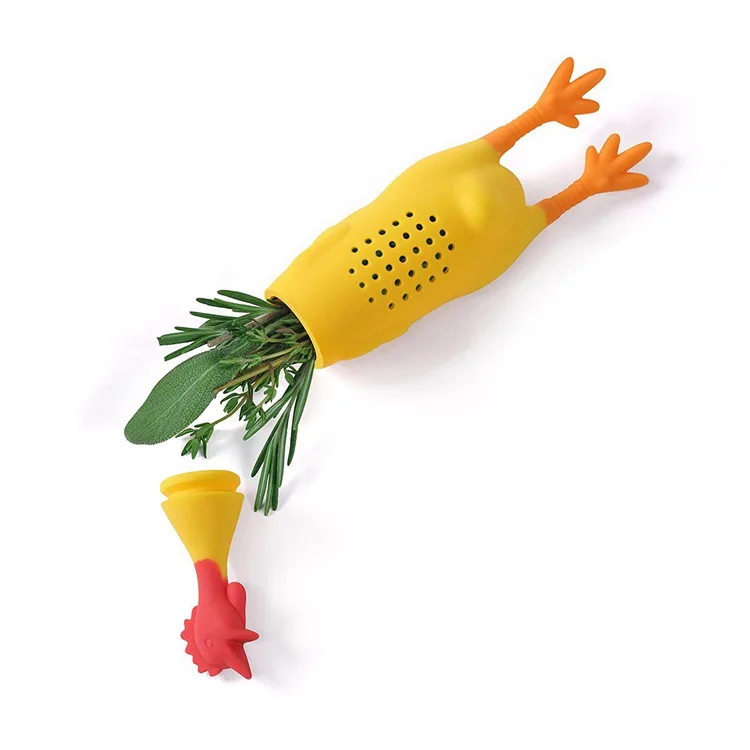 

Silicone scream chicken food bag spice box seasoning container kitchen gadgets