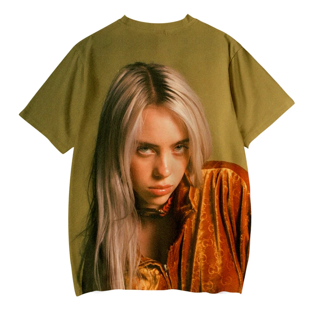 Billie Eilish/футболка с 3D принтом для маленьких мальчиков и девочек летние футболки с короткими рукавами топы унисекс, футболки, Детский костюм, рубашка