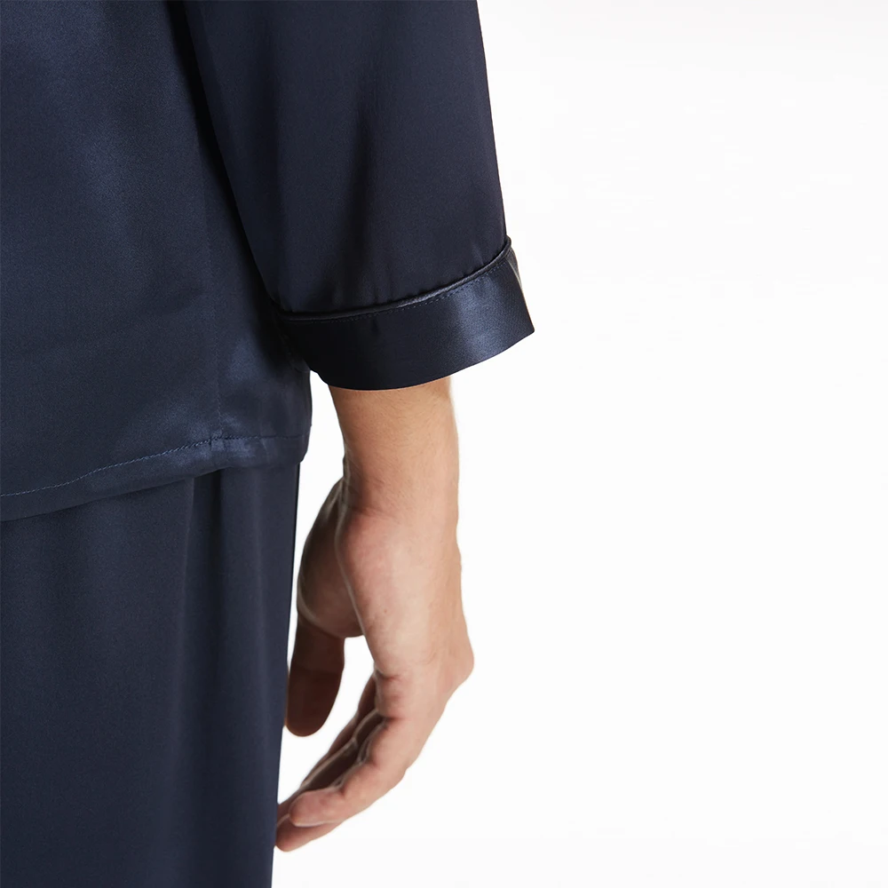 LILYSILK 100 Silk Pajamas Set For Men 19 momme Mulberry Luxury Long Sleeves Notched collar Men's Clothing Free Shipping