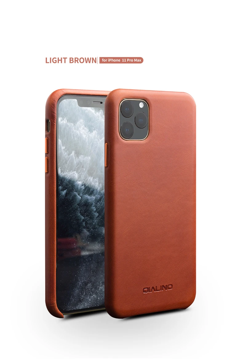 QIALINO из натуральной кожи чехол для телефона для iPhone 11Pro Макс анти-осень модная обувь класса люкс ручной ультра тонкая задняя крышка для iPhone11 Pro