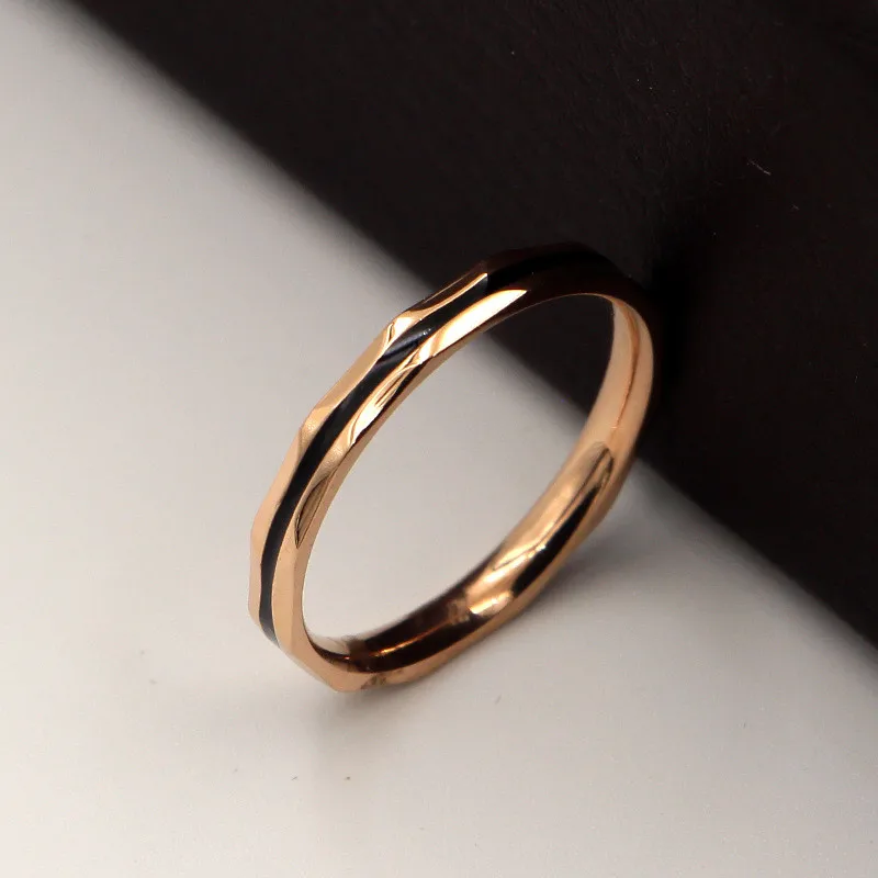 Классические черные кольца керамические из титановой стали для влюбленных