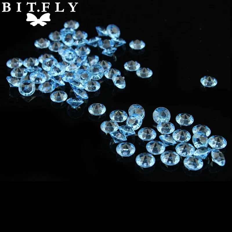 Light blue 10 мм 4 Чистый карат Свадебный Стол Разброс Кристаллов алмазное украшение 10,0 мм 2000 шт Вечерние сувениры для мероприятий - Цвет: Light blue