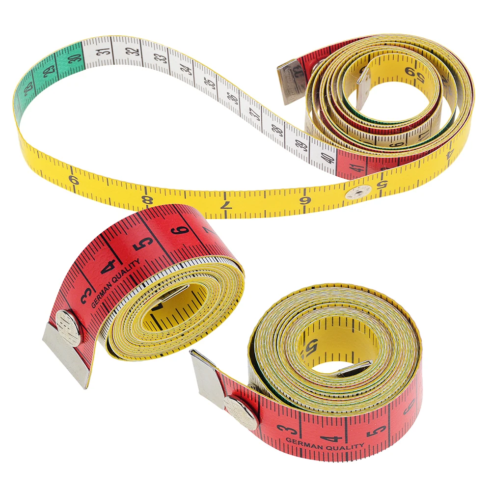 

1 Roll 1.5 Meter Button Measuring Tape Tool Measuring Clothes Waist Bust Measurement Tailor'S Sewing Tools